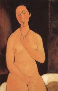 Amedeo Modigliani Seated unde with necklace oil on canvas